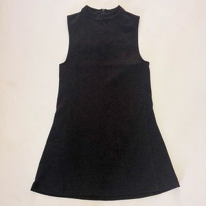 High Neck Black Dress